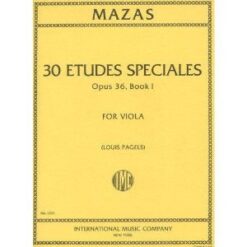 Mazas Jacques Fereol 30 Etudes Speciales Op. 36 Book 1 Viola solo - by Louis Pagels International